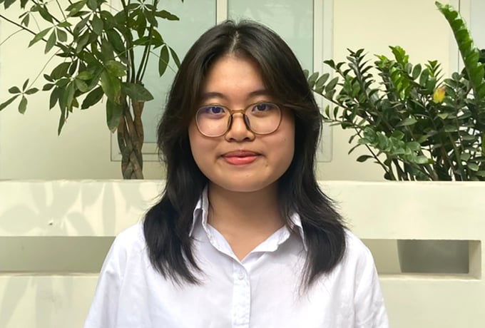 Vu Tram Anh, étudiant au lycée de langues étrangères de l'Université nationale de Hanoi. Photo : Personnage fourni