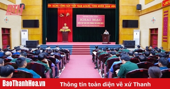 Khai mạc diễn tập khu vực phòng thủ huyện Cẩm Thủy năm 2023