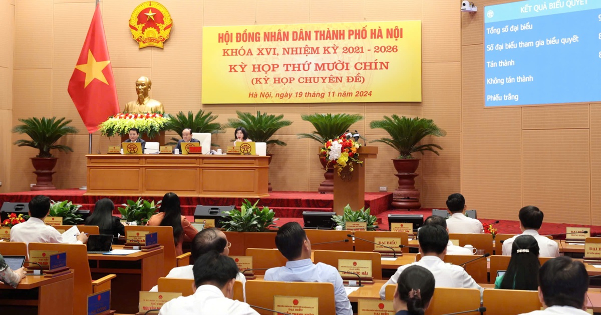 អនុម័តលើបទប្បញ្ញត្តិស្តីពីការបង្កើត ការរៀបចំឡើងវិញ និងការរំលាយអង្គភាពរដ្ឋបាល អង្គការ និងអង្គភាពសេវាសាធារណៈ ក្រោមគណៈកម្មាធិការប្រជាជនទីក្រុងហាណូយ។