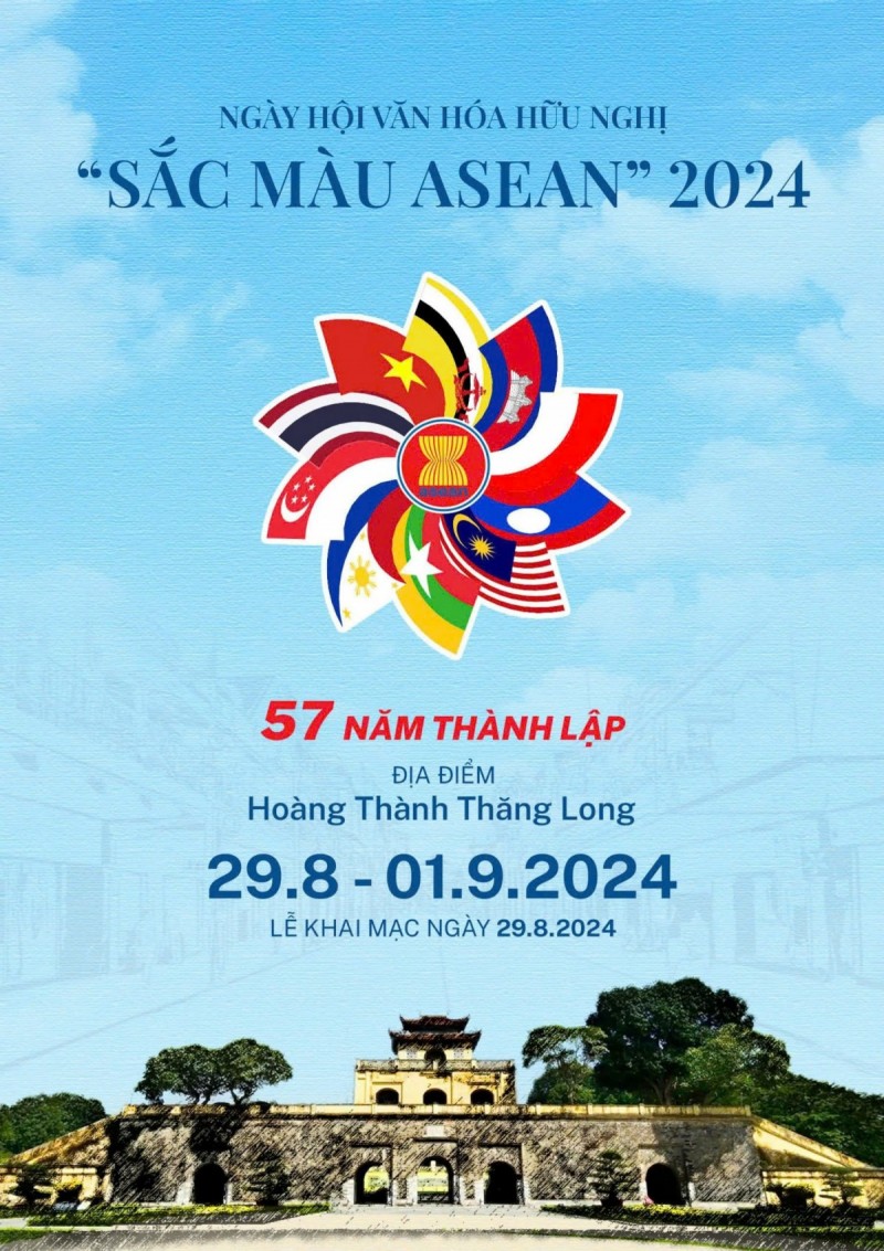 Từ 29/8-1/9: Diễn ra Ngày hội văn hoá hữu nghị “Sắc màu ASEAN” 2024