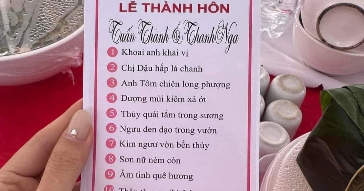 Đám cưới ở Yên Bái đãi món "sơn nữ ném còn" và tờ thực đơn lạ gây sốt mạng