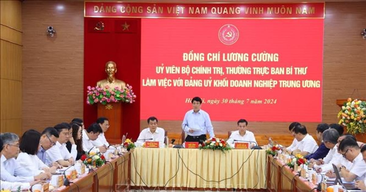 Thường trực Ban Bí thư Lương Cường làm việc với Đảng ủy Khối Doanh nghiệp Trung ương