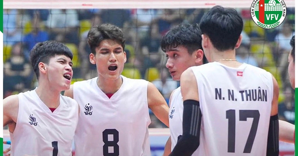 Tras derrotar espectacularmente a Sanest Khanh Hoa, el equipo de la Guardia Fronteriza gana el campeonato nacional de voleibol