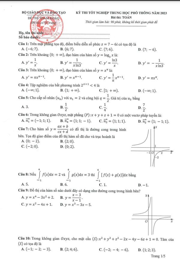 de thi mon toan tot nghiep thpt 2023 giu nguyen cau truc on dinh hinh 3