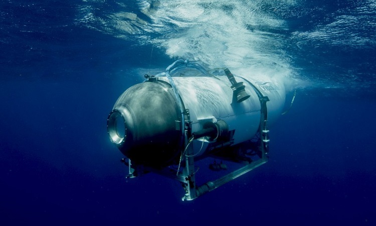 Estructura del submarino que desapareció mientras transportaba pasajeros para ver los restos del Titanic