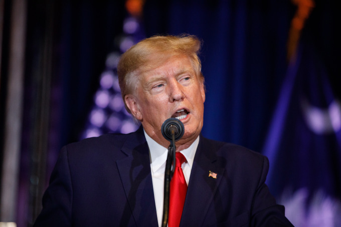 Former US President Donald Trump speaks at an event in Columbia, South Carolina, on January 28. Photo: AFP