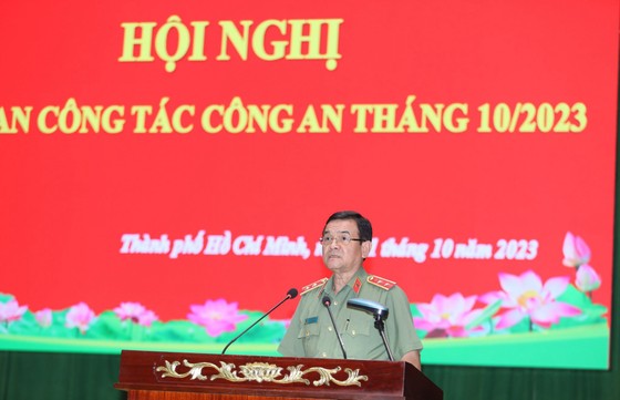 Trung tướng Lê Hồng Nam, Giám đốc Công an TPHCM phát biểu chỉ đạo