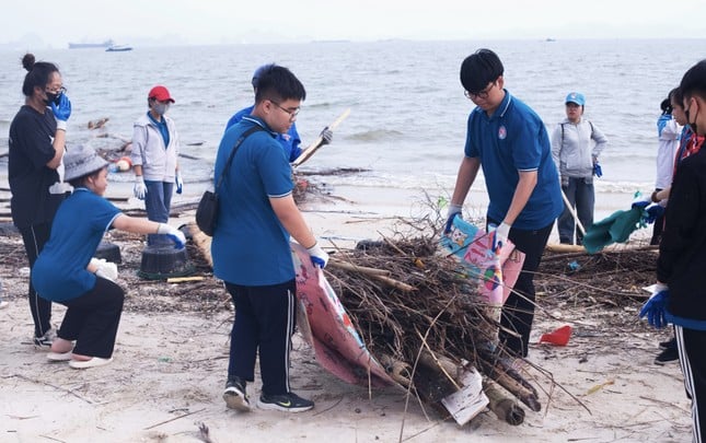 Zehntausende Jugendliche aus Ha Long schließen sich zusammen, um die Umwelt zu säubern. Foto 4