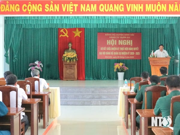 Đảng bộ Quân sự huyện Ninh Hải sơ kết giữa nhiệm kỳ 2020-2025