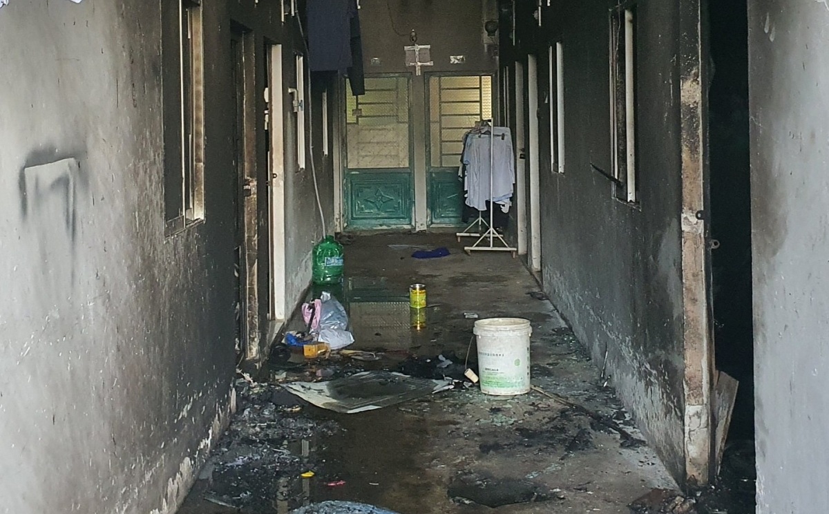 Siete víctimas del incendio en una habitación de motel sufrieron quemaduras en casi todo el cuerpo.