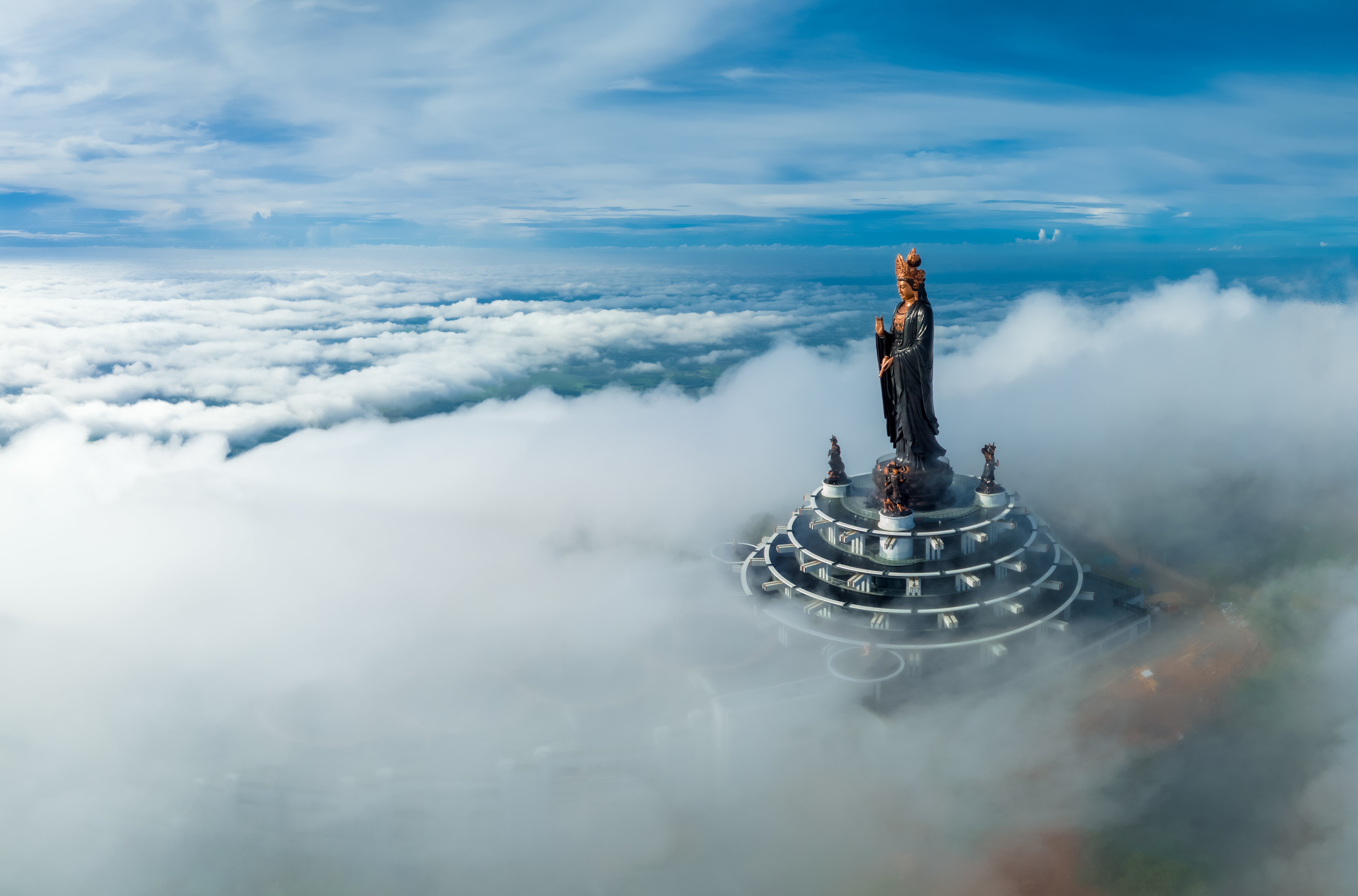 A cloudy day covering Van Son peak, Tay Ninh