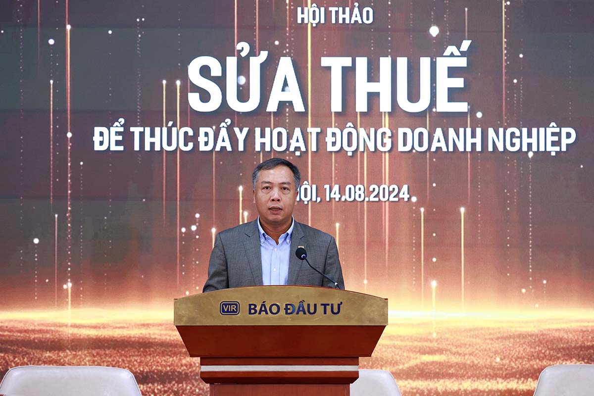 Ông Lê Trọng Minh, Tổng Biên tập Báo Đầu tư phát biểu tại Hội thảo