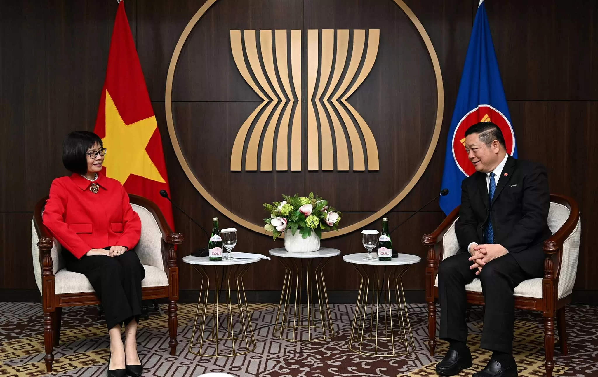 Phái đoàn Việt Nam tại ASEAN dự lễ công bố logo kỷ niệm 50 năm quan hệ ASEAN-New Zealand và gặp Tổng thư ký Kao Kim Hourn