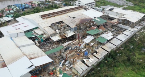 台風八木で多くの水産工場が壊滅