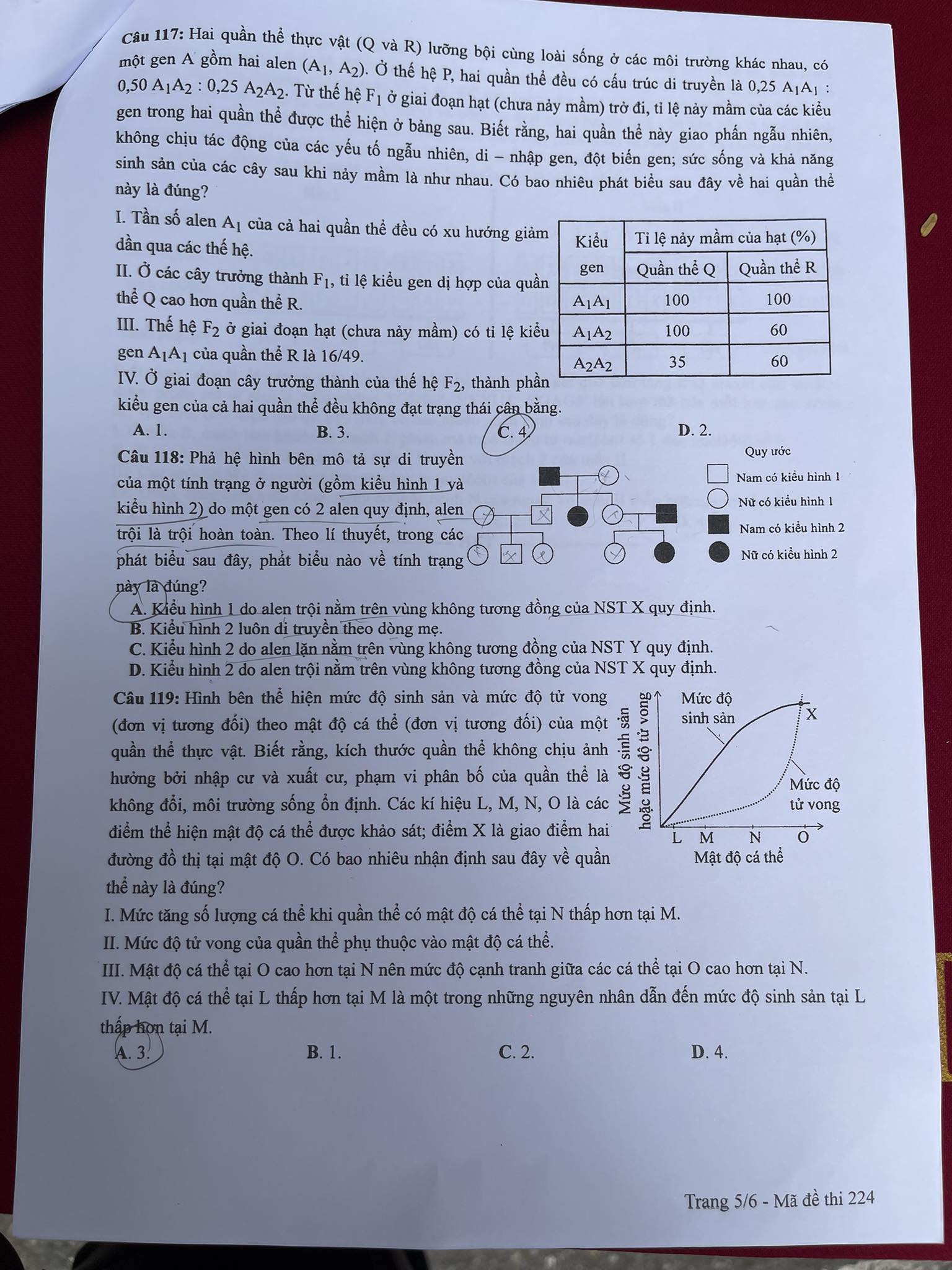 Đề thi môn Vật lý, Hóa học, Sinh học tốt nghiệp THPT 2024 nhanh nhất- Ảnh 26.