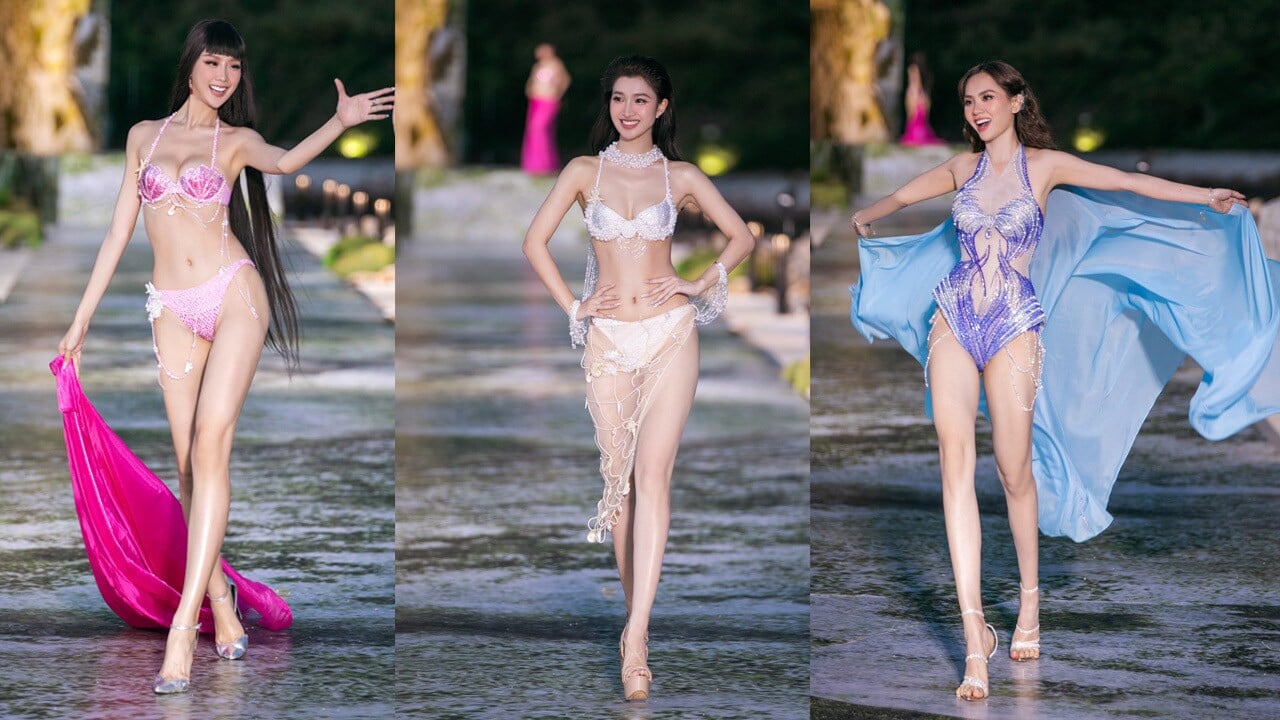 43 สาวงามสุดฮอต อวดบิกินี่สีม่วงบนชายหาด 1