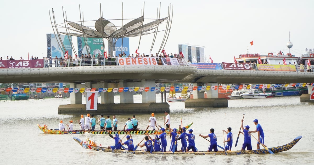 การแข่งขันเรือมังกรในคลองที่มีทัศนียภาพสวยงามที่สุดในเมืองกานโธ