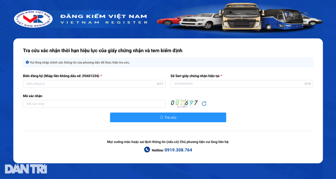 Cách tra cứu Giấy xác nhận tự động gia hạn chu kỳ kiểm định ô tô gia đình - 1