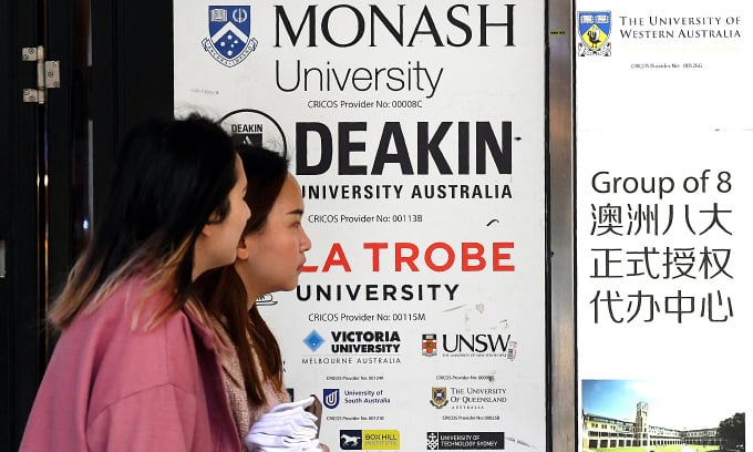 Students in Melbourne, Australia, 2020. Photo: AFP