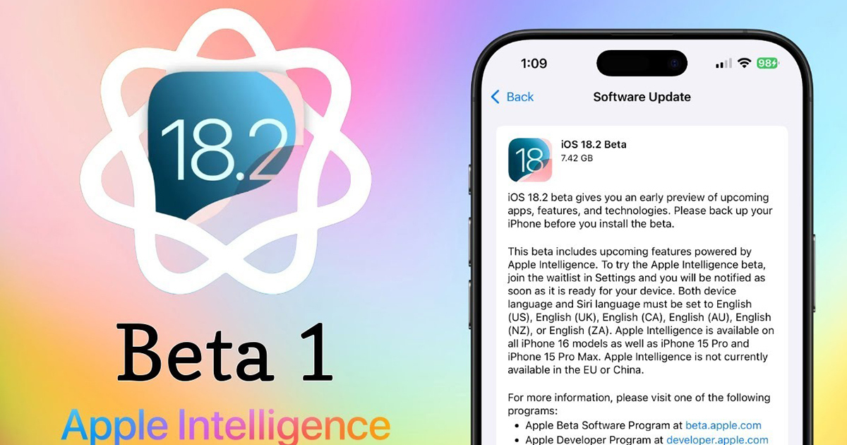 Apple unexpectedly released iOS 18.2 beta 1