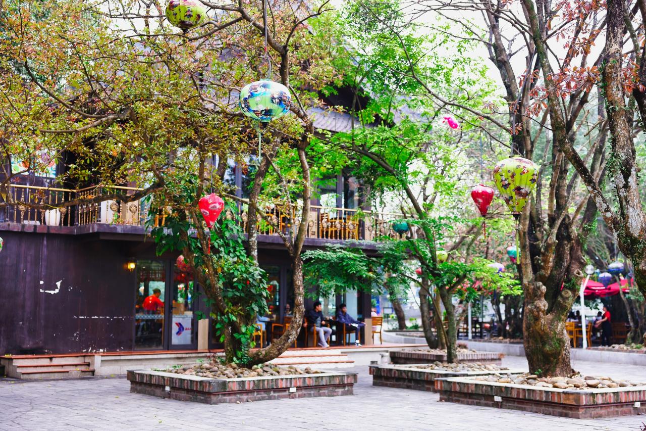 El campus de la ciudad antigua de Hoa Lu es espacioso, ventilado y con muchos árboles. Foto: Nguyen Manh