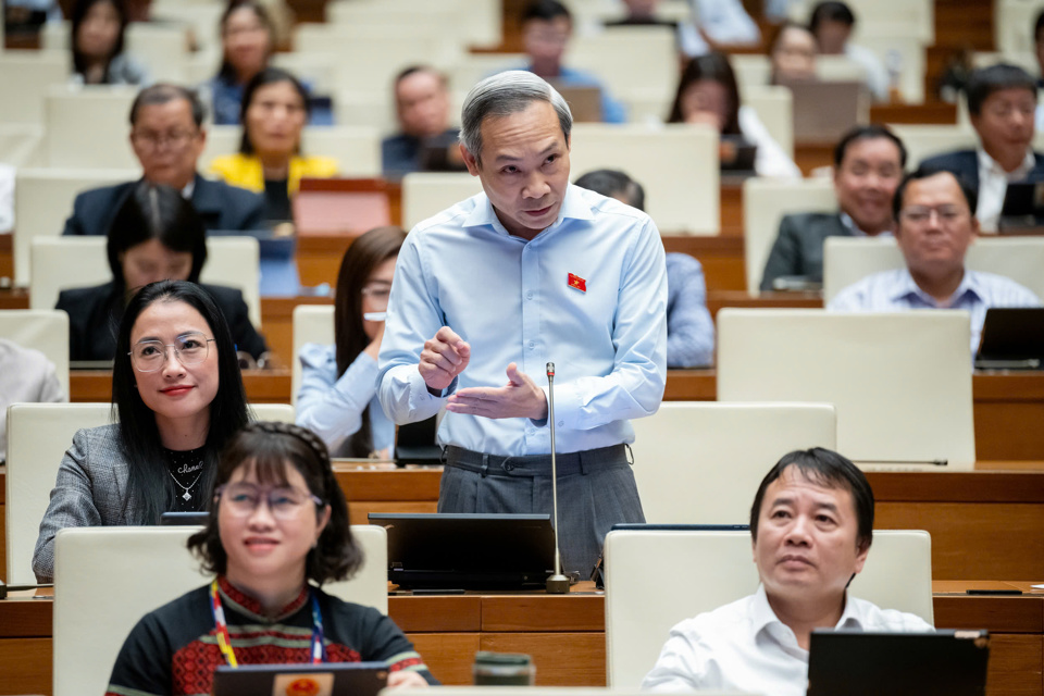 Delegado Phan Duc Hieu (Delegación de la Asamblea Nacional de la provincia de Thai Binh) - Foto: Quochoi.vn