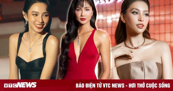 La señorita H'Hen Nie luce joyas valoradas en 2.200 millones de dongs y se reúne con Thuy Tien y Tieu Vy