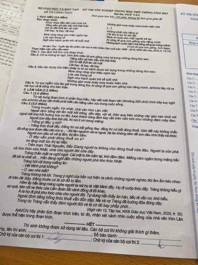 Las imágenes del examen de Literatura se difundieron en las redes sociales alrededor de las 8 de la mañana del 28 de junio.