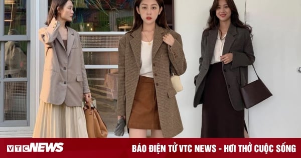 Cách phối áo blazer với chân váy