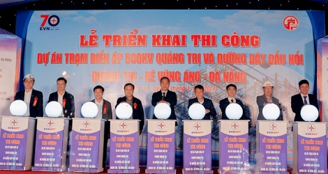 Triển khai thi công Trạm biến áp 500 kV Quảng Trị và đường dây đấu nối