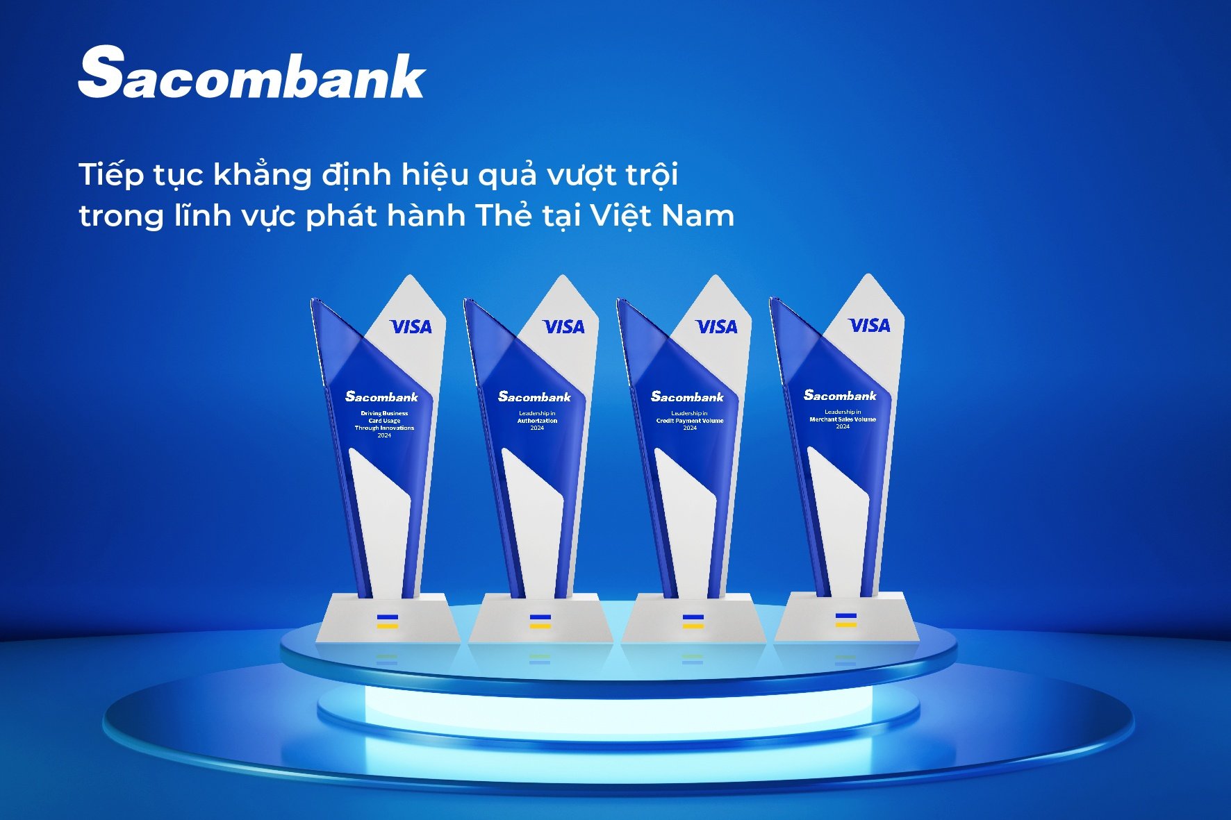 Sacombank បានទទួលរង្វាន់ចំនួន 9 ពីស្ថាប័នកាត