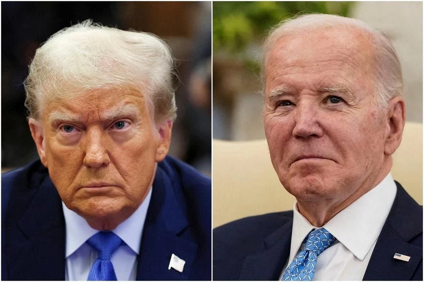 លោក Donald Trump និងប្រធានាធិបតី Joe Biden ។ រូបថត៖ REUTERS