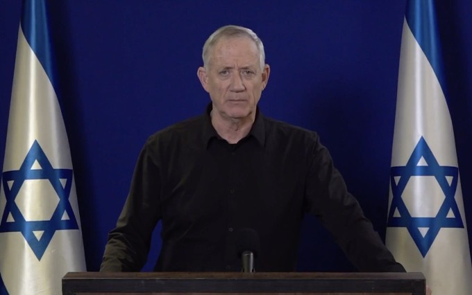 Bộ trưởng Quốc phòng Israel Benny Gantz trong cuộc họp báo ngày 29/11. Ảnh: Times of Israel