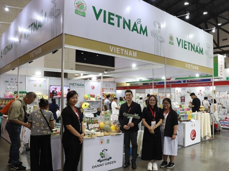 Vietnamesische Unternehmen nehmen am 24. Mai an der Ausstellung THAIFEX-Anuga Asia 2023 in Bangkok, Thailand teil.
