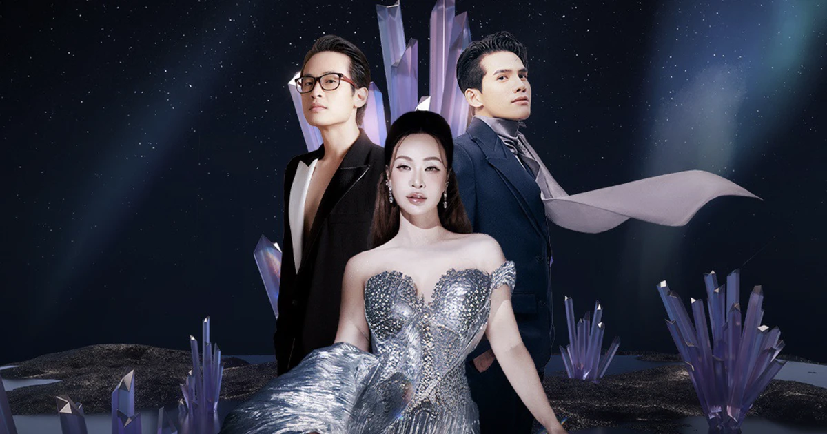 Ha Anh Tuan y Quoc Thien fueron invitados al concierto en vivo del 15º aniversario de Uyen Linh.