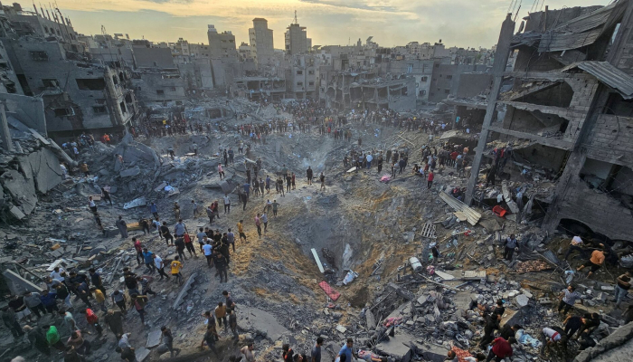 Devastating images of Gaza after a year of war