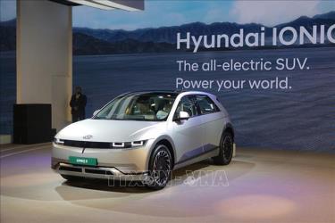រថយន្ត SUV អគ្គិសនី IONIQ 5 របស់ក្រុមហ៊ុន Hyundai Motor Co.