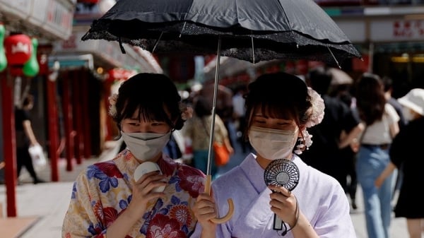 In Japan herrscht brütend heiße Hitze, Temperaturen bis zu 41,1 Grad Celsius sind lebensgefährlich