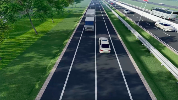 Se espera que la carretera paralela (carretera de baja velocidad) de la carretera de circunvalación 4 esté terminada en 2025. Fuente: Comité Popular de Hanoi