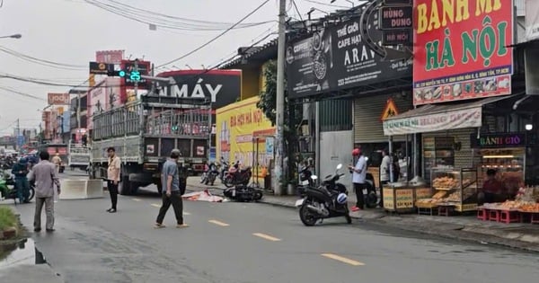 Un hombre frena de repente en una moto, cae sobre un camión y muere