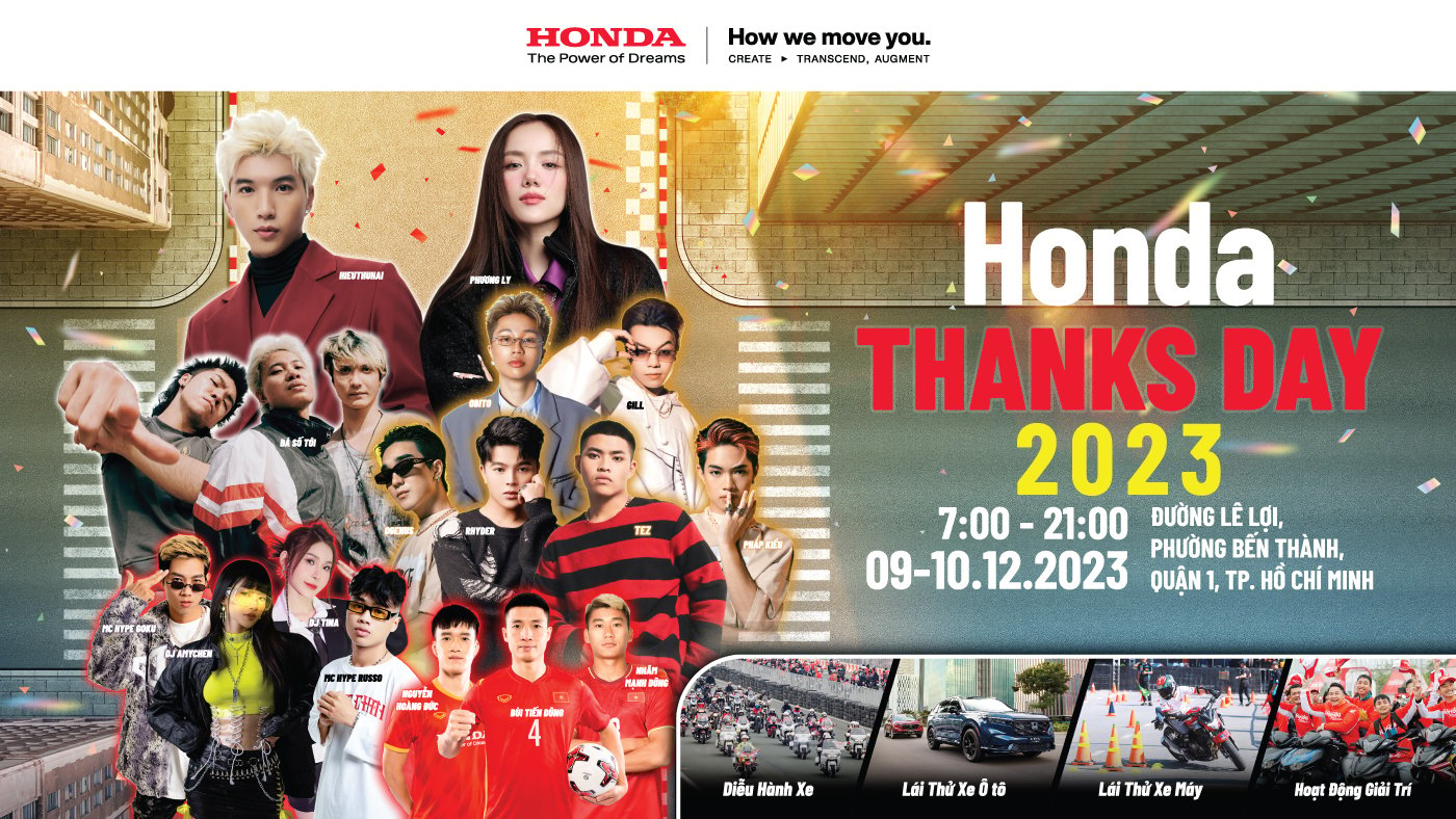 Honda Thanks Day 2023 이벤트는 12월 9일과 10일에 Le Loi 보행자 거리에서 개최됩니다.