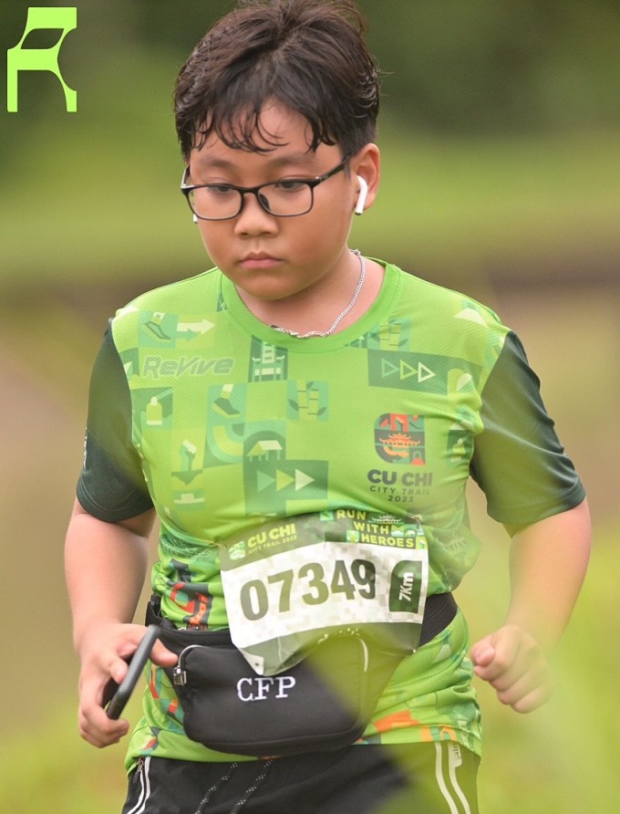 Nguyen Minh Duc in a race at the end of July in Ho Chi Minh City. Photo: Family provided