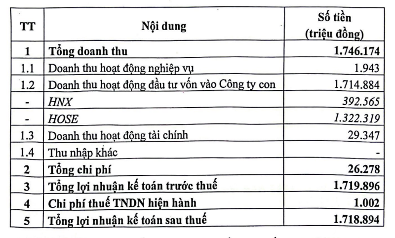 Kết quả kinh doanh 9 tháng đầu năm của VNX.