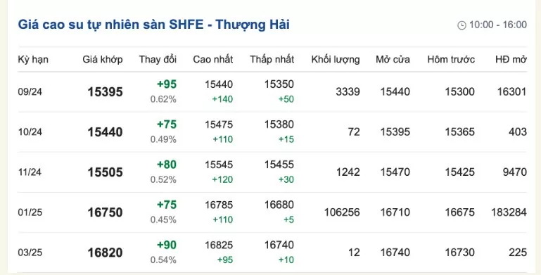 Giá cao su ngày 29/8: Giá cao su kỳ hạn điều chỉnh trái chiều