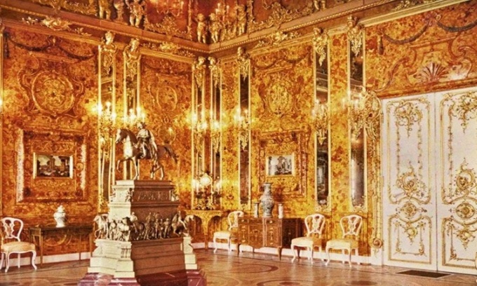 La Sala de Ámbar después de la restauración. Foto: Wikimedia