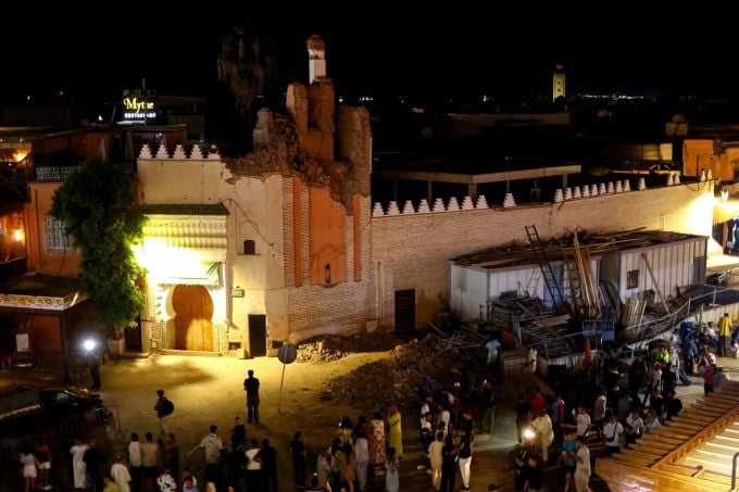 Gebäude in einer Straße in Marrakesch wurden durch ein Erdbeben zerstört, auf diesem Foto vom 9. September. Foto: Reuters