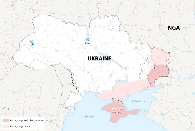 Vị trí thành phố Kiev và Lviv. Đồ họa: WP