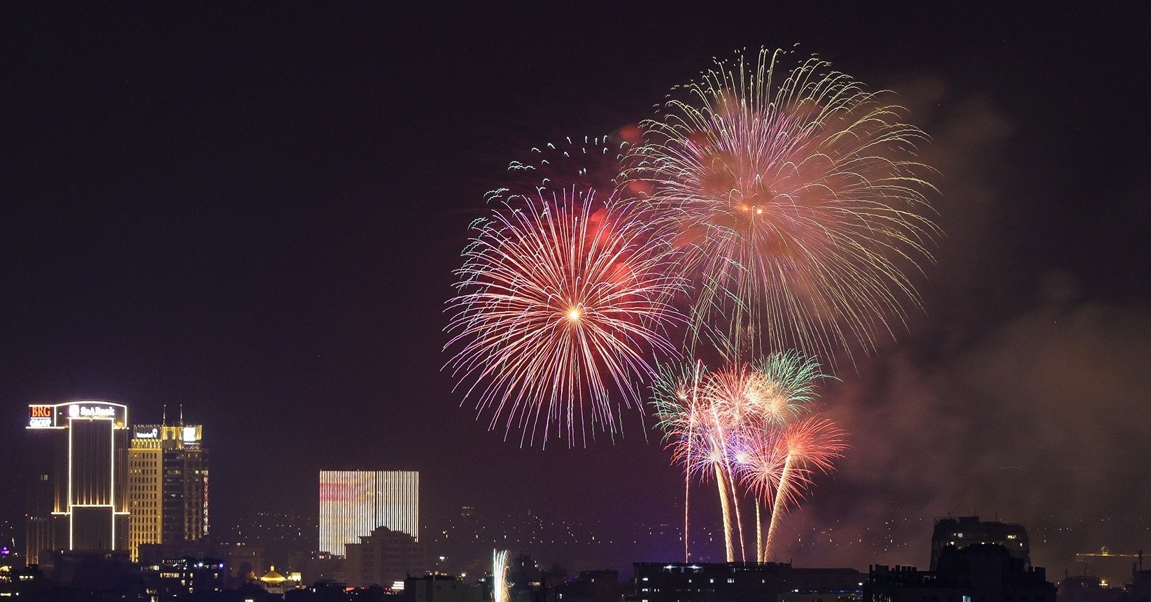 Fireworks light up the new year 2024