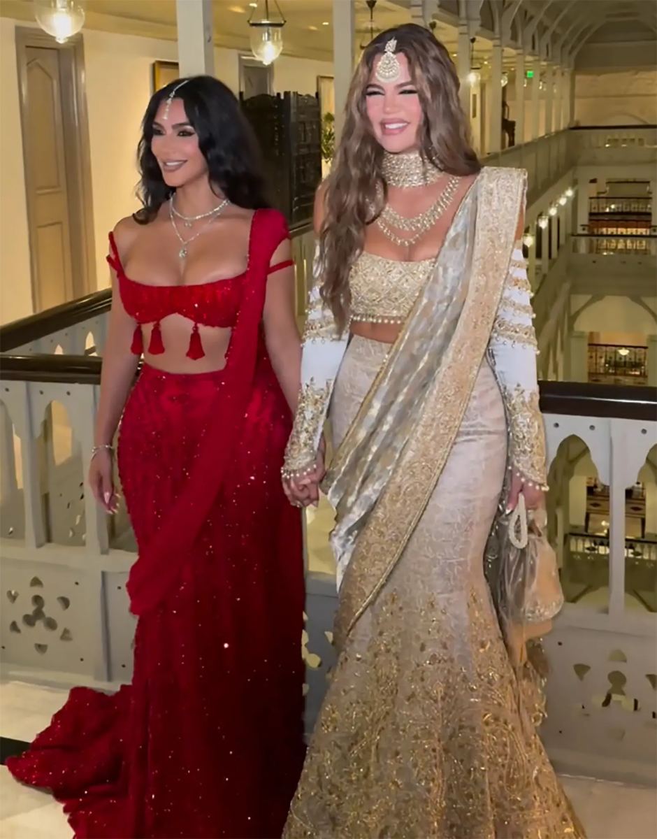 Las hermanas Kim Kardashian llegan a la India para la boda de Anant Ambani. Foto: Instagram