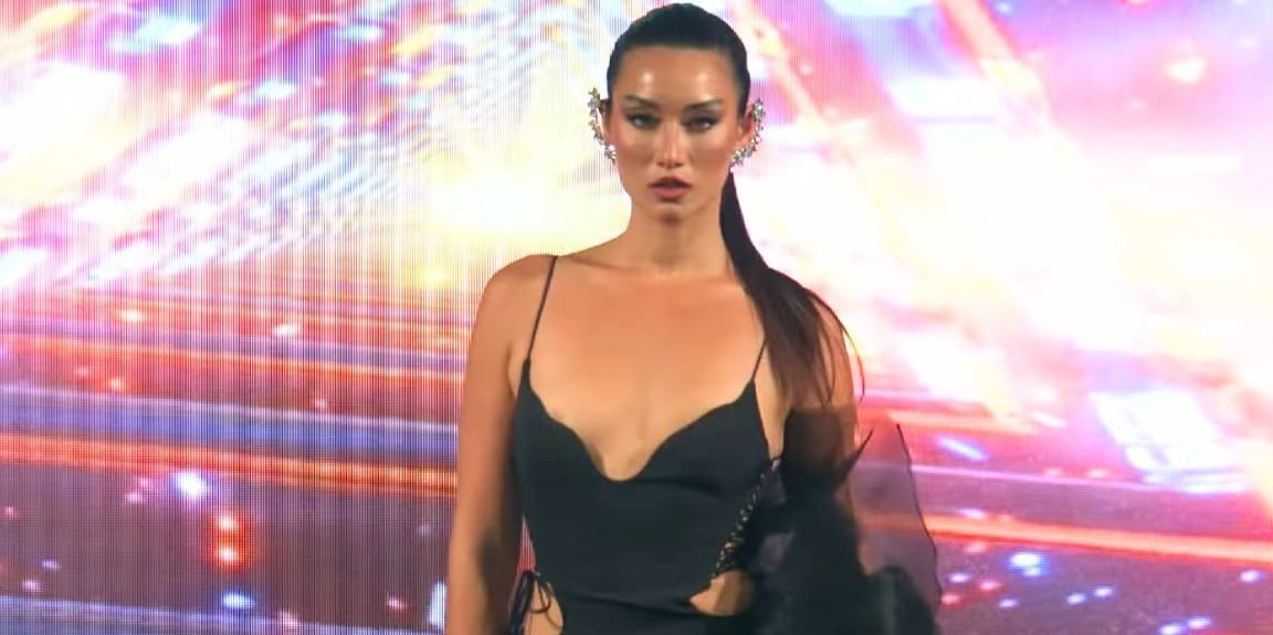 Mặc váy cắt xẻ quá hông táo bạo, Lydie Vũ vẫn trượt ở Miss Supranational